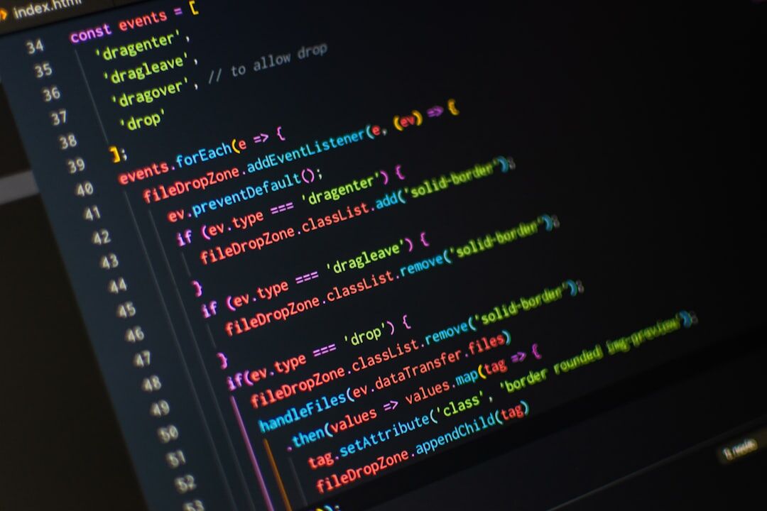 blog code on screen