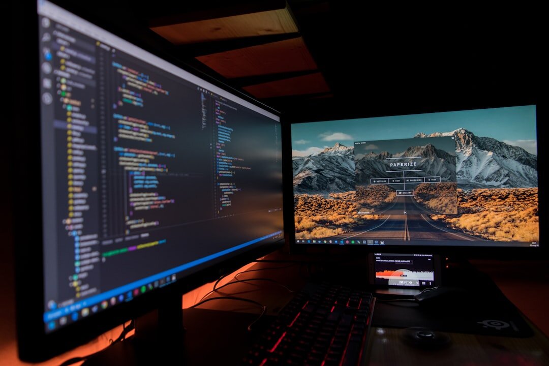 clean code on monitor