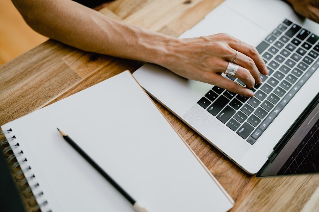 web designer working on laptop