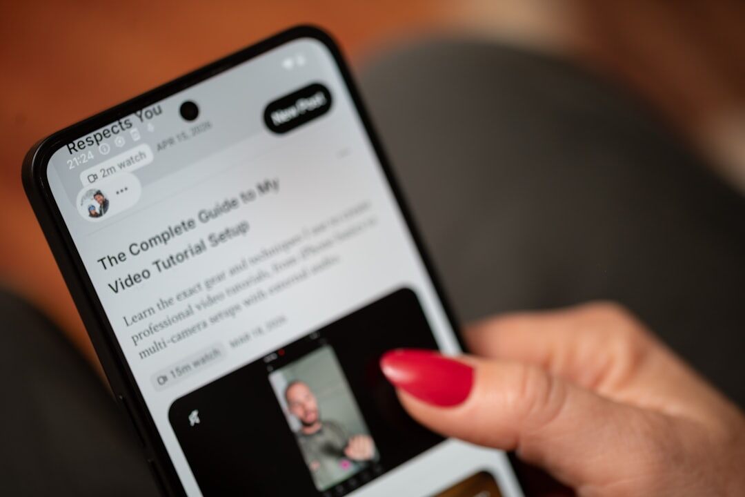 responsive blog on smartphone