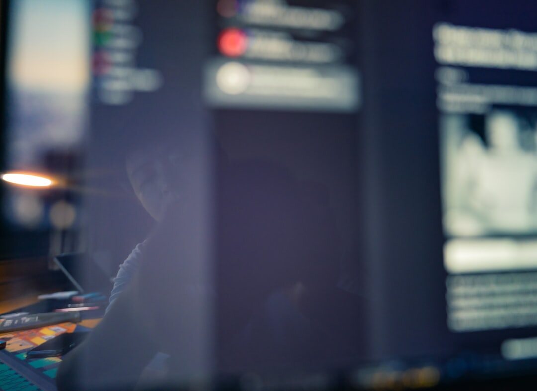 blog content on screen