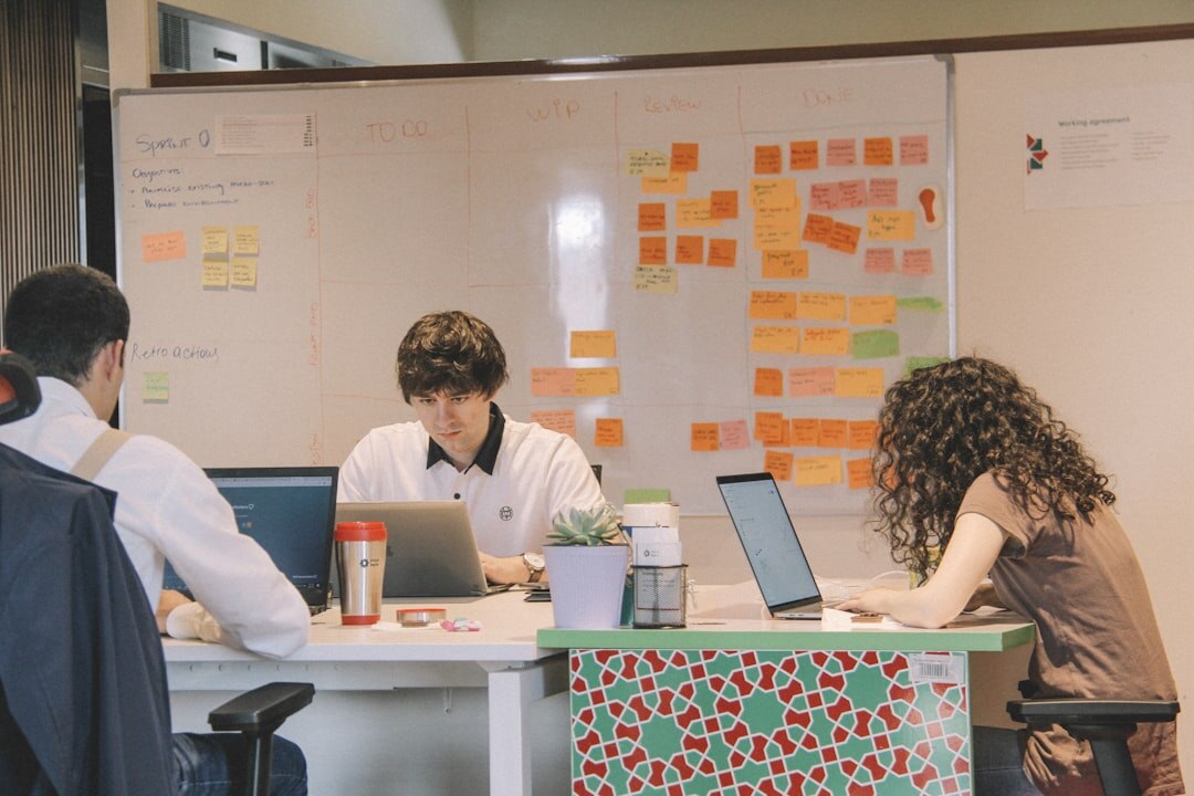 team discussing project